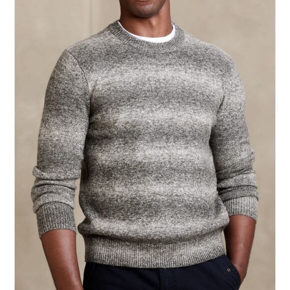 Banana Republic 734483-031 Men’s Sz L Gray Gradient Crew Neck Wool Blend Sweater - Picture 8 of 8